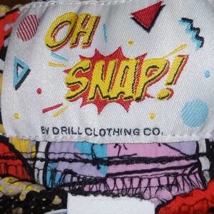 💥OH Snap! By Drill Colorful Comic Print Shorts /Pockets And Drawstring.Small